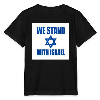 We stand with israel - Stanley/Stella Kinder T-Shirt MINI CREATOR  - Schwarz - Vorne - Mikhail (115cm)