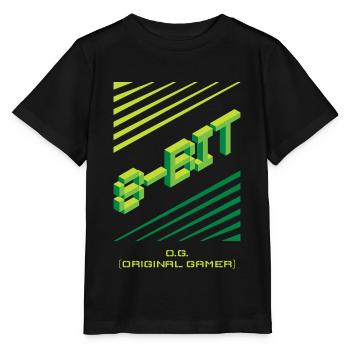 8 bit gamer o.g. original gamer gamer player pc - Stanley/Stella MINI CREATOR Kids’ T-Shirt - black - Front - Mikhail (115cm)