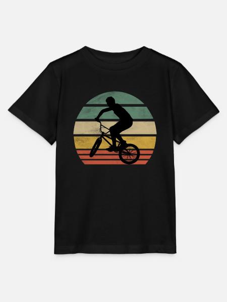 Bmx Fahrer Vintage Retro Hobby Sport Fahrrad Shirt - Stanley/Stella Kinder T-Shirt MINI CREATOR - Schwarz