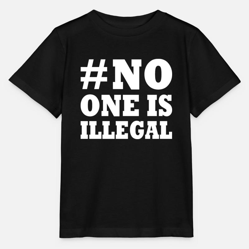 No one is illegal - Stanley/Stella Kinder T-Shirt MINI CREATOR - Schwarz