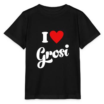 Ich liebe Grosi Oma Schweiz Schweizerdeutsch Omi - Stanley/Stella Kinder T-Shirt MINI CREATOR  - Schwarz - Vorne - Mikhail (115cm)