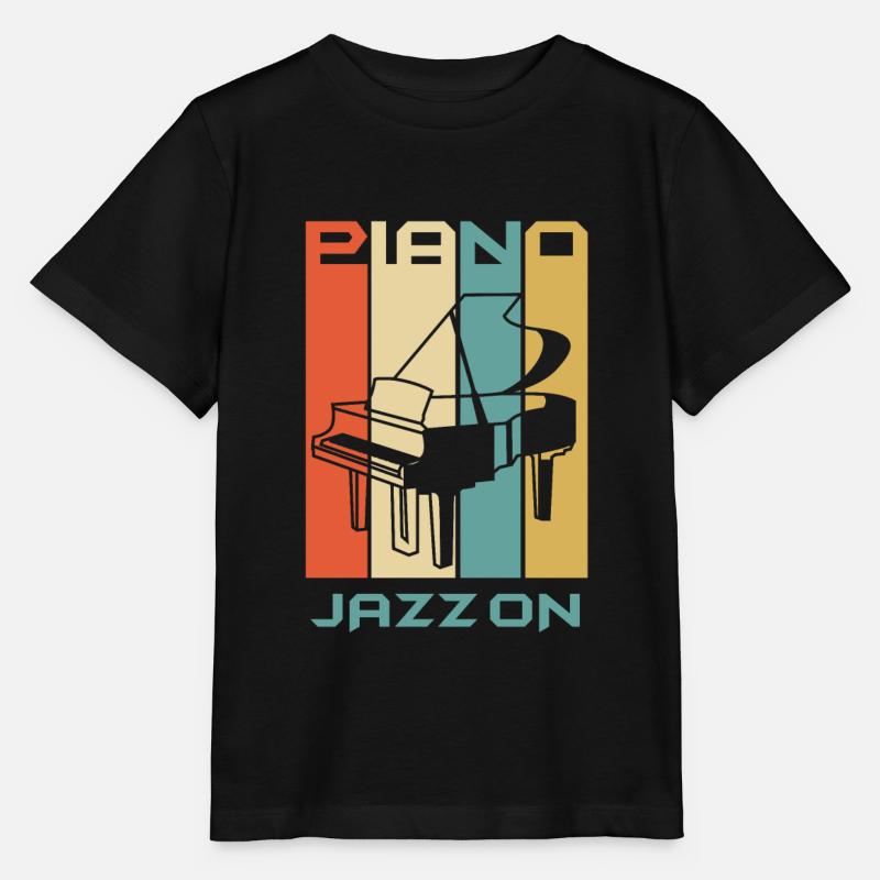 Piano Jazz - Stanley/Stella Kinder T-Shirt MINI CREATOR  - Schwarz