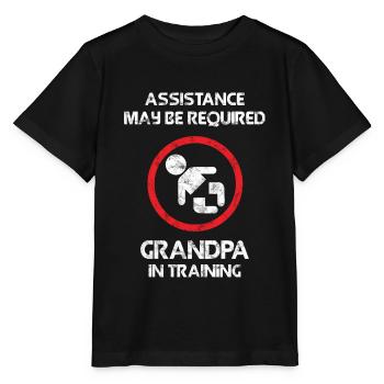 Drôle papy en formation baby shower - T-shirt bio MINI CREATOR Stanley/Stella Enfant - noir - Devant - Mikhail (115cm)