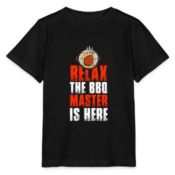 Relex Le maître de barbecue est arrivé - T-shirt bio MINI CREATOR Stanley/Stella Enfant - noir - Devant - Mikhail (115cm)