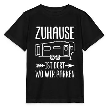 ZUHAUSE IST DORT WO WIR PARKEN - Stanley/Stella Kinder T-Shirt MINI CREATOR  - Schwarz - Vorne - Mikhail (115cm)