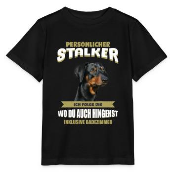 Deutscher Pinscher Tshirt - Deutscher Pinscher - Stanley/Stella Kinder T-Shirt MINI CREATOR  - Schwarz - Vorne - Mikhail (115cm)