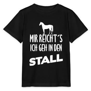 Mir reichts ich geh in den Stall - Stanley/Stella Kinder T-Shirt MINI CREATOR  - Schwarz - Vorne - Mikhail (115cm)