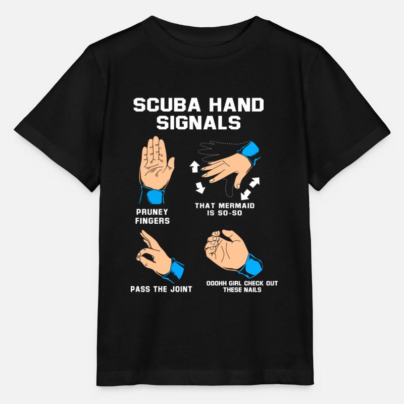 Plongeur Main Signe Scuba Diving - T-shirt bio MINI CREATOR Stanley/Stella Enfant - noir
