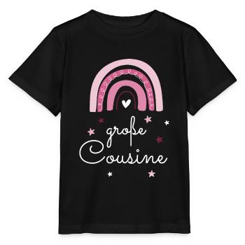 Große Cousine 2021 / Regenbogen / Big Cousin - Stanley/Stella Kinder T-Shirt MINI CREATOR  - Schwarz - Vorne - Mikhail (115cm)
