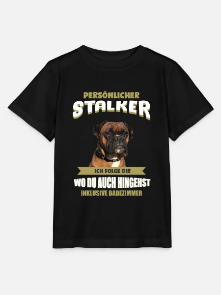 Boxer Hund - Deutscher Boxer - Stanley/Stella Kinder T-Shirt MINI CREATOR - Schwarz