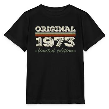 Légende depuis 1973 Né en 1973 Anniversaire 1973 - T-shirt bio MINI CREATOR Stanley/Stella Enfant - noir - Devant - Mikhail (115cm)