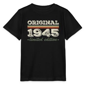 Légende depuis 1945 Né en 1945 Anniversaire 1945 - T-shirt bio MINI CREATOR Stanley/Stella Enfant - noir - Devant - Mikhail (115cm)