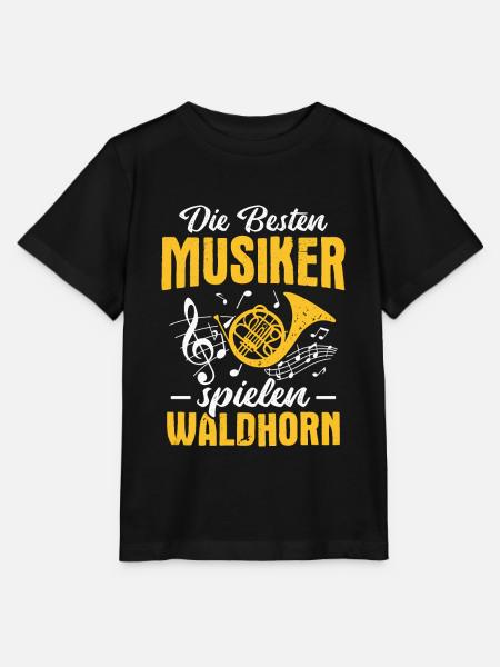 Orchester Horn Die besten Musiker spielen Waldhorn - Stanley/Stella Kinder T-Shirt MINI CREATOR  - Schwarz