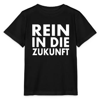 Rein in die zukunft - Stanley/Stella Kinder T-Shirt MINI CREATOR  - Schwarz - Vorne - Mikhail (115cm)