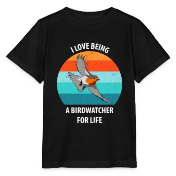 Observation des oiseaux Observation des oiseaux Observation des oiseaux - T-shirt bio MINI CREATOR Stanley/Stella Enfant - noir - Devant - Mikhail (115cm)