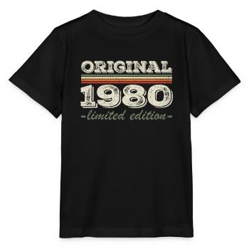Légende depuis 1980 Né en 1980 Anniversaire 1980 - T-shirt bio MINI CREATOR Stanley/Stella Enfant - noir - Devant - Mikhail (115cm)