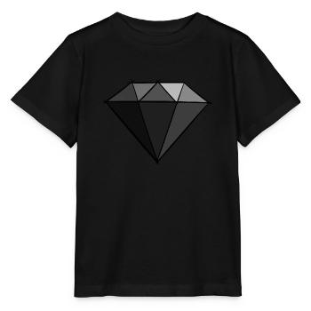 Gemstones: Black Diamond Drawing / Symbol. - Stanley/Stella MINI CREATOR Kids’ T-Shirt - black - Front - Mikhail (115cm)