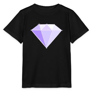 Pierres précieuses : Dessin au diamant. Symbole bijou. - T-shirt bio MINI CREATOR Stanley/Stella Enfant - noir - Devant - Mikhail (115cm)