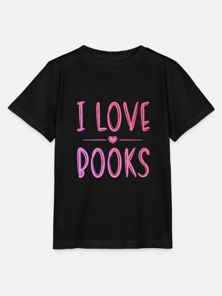 Ich liebe Bücher - Stanley/Stella Kinder T-Shirt MINI CREATOR  - Schwarz