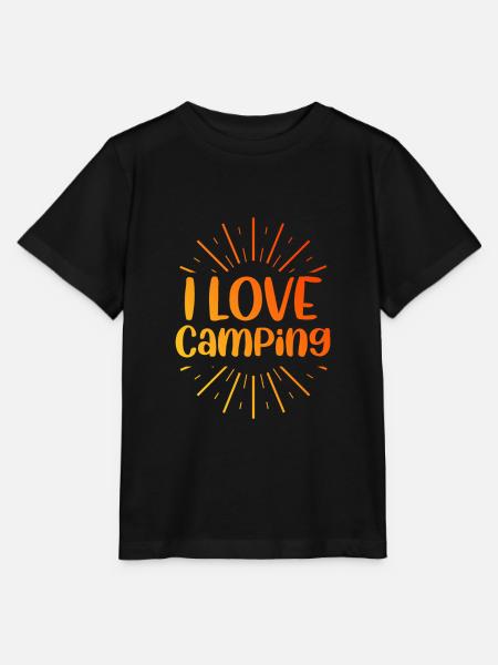 Ich liebe Camping - Stanley/Stella Kinder T-Shirt MINI CREATOR  - Schwarz