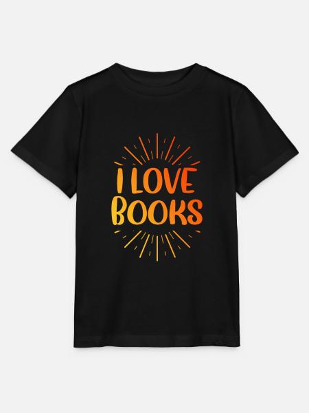 Ich liebe Bücher - Stanley/Stella Kinder T-Shirt MINI CREATOR - Schwarz
