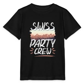 Swiss Party Crew - T-shirt bio MINI CREATOR Stanley/Stella Enfant - noir - Devant - Mikhail (115cm)