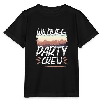 Wildlife Party Crew - Stanley/Stella Kinder T-Shirt MINI CREATOR  - Schwarz - Vorne - Mikhail (115cm)