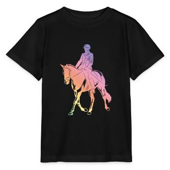 Silhouette d’équitation - T-shirt bio MINI CREATOR Stanley/Stella Enfant - noir - Devant - Mikhail (115cm)