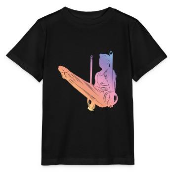 Gymnastics Silhouette - Stanley/Stella Kinder T-Shirt MINI CREATOR  - Schwarz - Vorne - Mikhail (115cm)