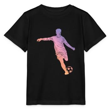 Football Silhouette - Stanley/Stella MINI CREATOR Kids’ T-Shirt - black - Front - Mikhail (115cm)