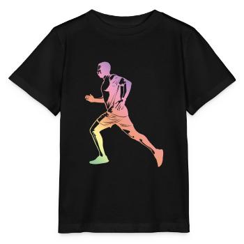 Rennen Silhouette - Stanley/Stella Kinder T-Shirt MINI CREATOR  - Schwarz - Vorne - Mikhail (115cm)