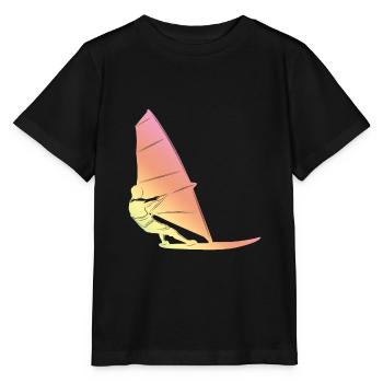 Windsurfen Silhouette - Stanley/Stella Kinder T-Shirt MINI CREATOR  - Schwarz - Vorne - Mikhail (115cm)