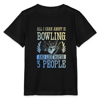 Bowling drôle de dicton - T-shirt bio MINI CREATOR Stanley/Stella Enfant - noir - Devant - Mikhail (115cm)