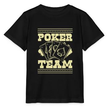 Équipe de poker - T-shirt bio MINI CREATOR Stanley/Stella Enfant - noir - Devant - Mikhail (115cm)