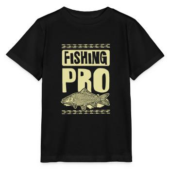Fishing Pro - Stanley/Stella Kinder T-Shirt MINI CREATOR  - Schwarz - Vorne - Mikhail (115cm)