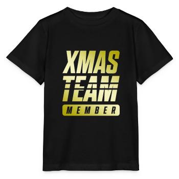 Xmas Team - Stanley/Stella Kinder T-Shirt MINI CREATOR  - Schwarz - Vorne - Mikhail (115cm)