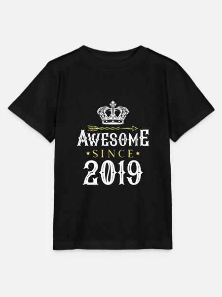 2019 awesome since - Stanley/Stella Kinder T-Shirt MINI CREATOR - Schwarz