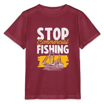 Sauver la pêche en mer - T-shirt bio MINI CREATOR Stanley/Stella Enfant - bordeaux - Devant - Kain (125cm)