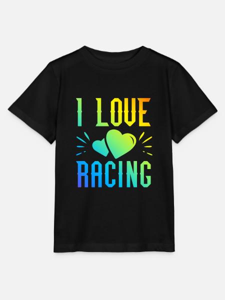 Ich liebe Rennen - Stanley/Stella Kinder T-Shirt MINI CREATOR - Schwarz