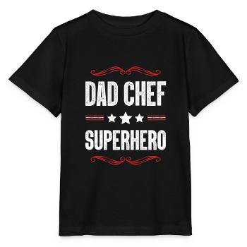 Dad Superhero Dad - Stanley/Stella MINI CREATOR Kids’ T-Shirt - black - Front - Mikhail (115cm)