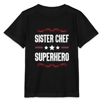Sœur Super-héroïne - T-shirt bio MINI CREATOR Stanley/Stella Enfant - noir - Devant - Mikhail (115cm)