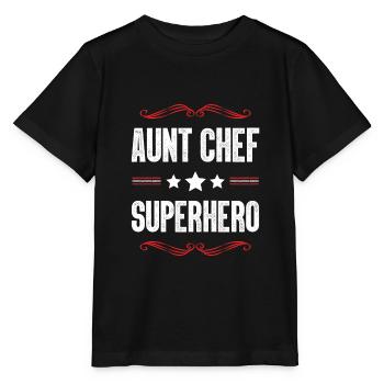 Aunt Superhero - Stanley/Stella MINI CREATOR Kids’ T-Shirt - black - Front - Mikhail (115cm)