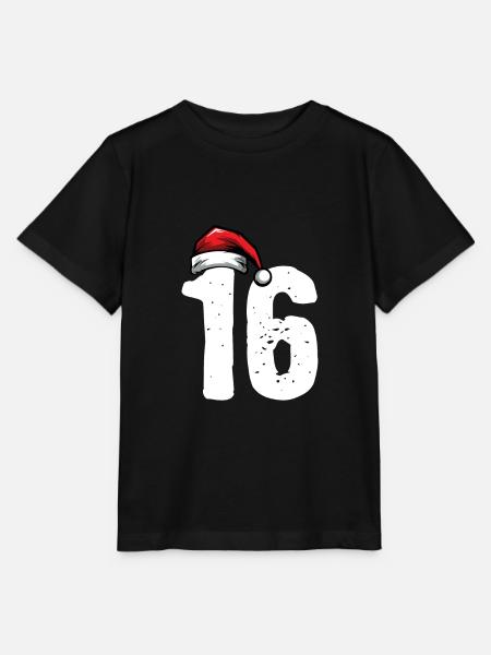 16 Zahl Weihnachten - Stanley/Stella Kinder T-Shirt MINI CREATOR  - Schwarz