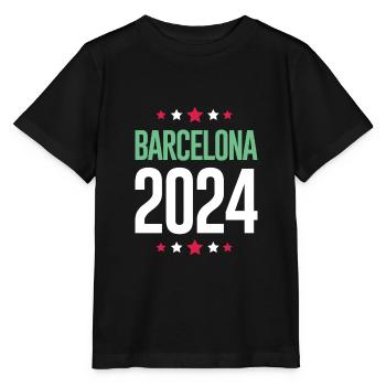 Jours fériés Barcelone 2024 - T-shirt bio MINI CREATOR Stanley/Stella Enfant - noir - Devant - Mikhail (115cm)