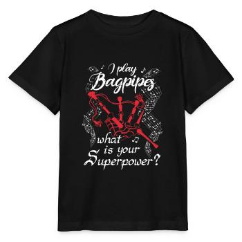 Bagpipes Bagpiper Bagpiper - Stanley/Stella MINI CREATOR Kids’ T-Shirt - black - Front - Mikhail (115cm)
