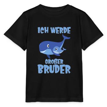 Ich werde großer Bruder Wal - Stanley/Stella Kinder T-Shirt MINI CREATOR  - Schwarz - Vorne - Mikhail (115cm)