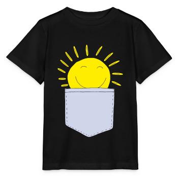 Ich hab Sonnenschein in meiner Tasche - Stanley/Stella Kinder T-Shirt MINI CREATOR  - Schwarz - Vorne - Mikhail (115cm)