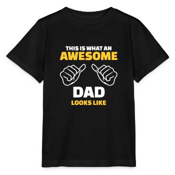 This Is What An Awesome Dad Looks Like - Stanley/Stella MINI CREATOR Kids’ T-Shirt - black - Front - Mikhail (115cm)