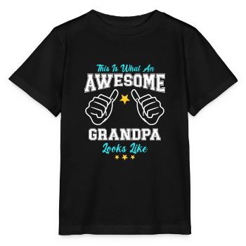 This Is What An Awesome Grandpa Looks Like - Stanley/Stella MINI CREATOR Kids’ T-Shirt - black - Front - Mikhail (115cm)