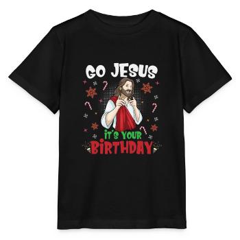 Christ Religious Jesus Birthday Party Xmas Gift - Stanley/Stella Kinder T-Shirt MINI CREATOR  - Schwarz - Vorne - Mikhail (115cm)
